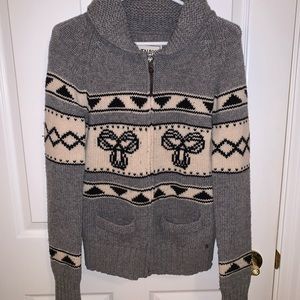 TNA Zip-up Sweater Cardigan Lambswool